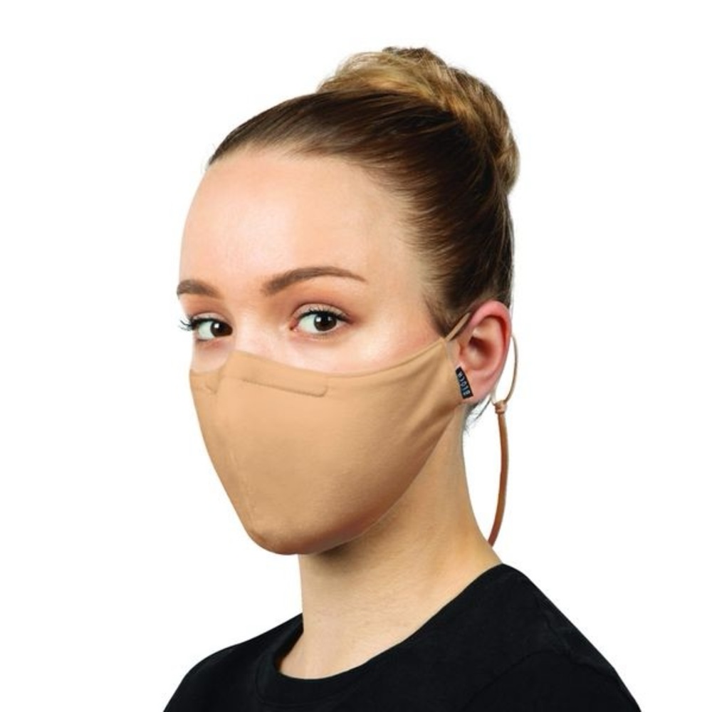 Bloch Adult Tan Fabric Face Mask With Lanyard
